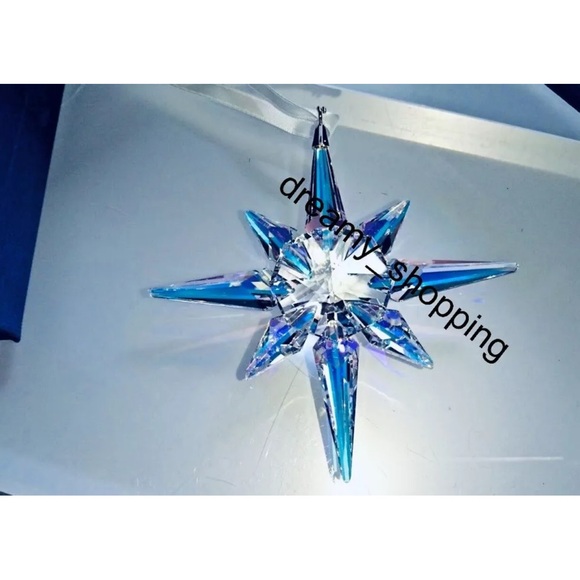 NIB Swarovski Christmas Aurora Borealis Large 4”Star Crystal Ornament #5403200 - Picture 7 of 12